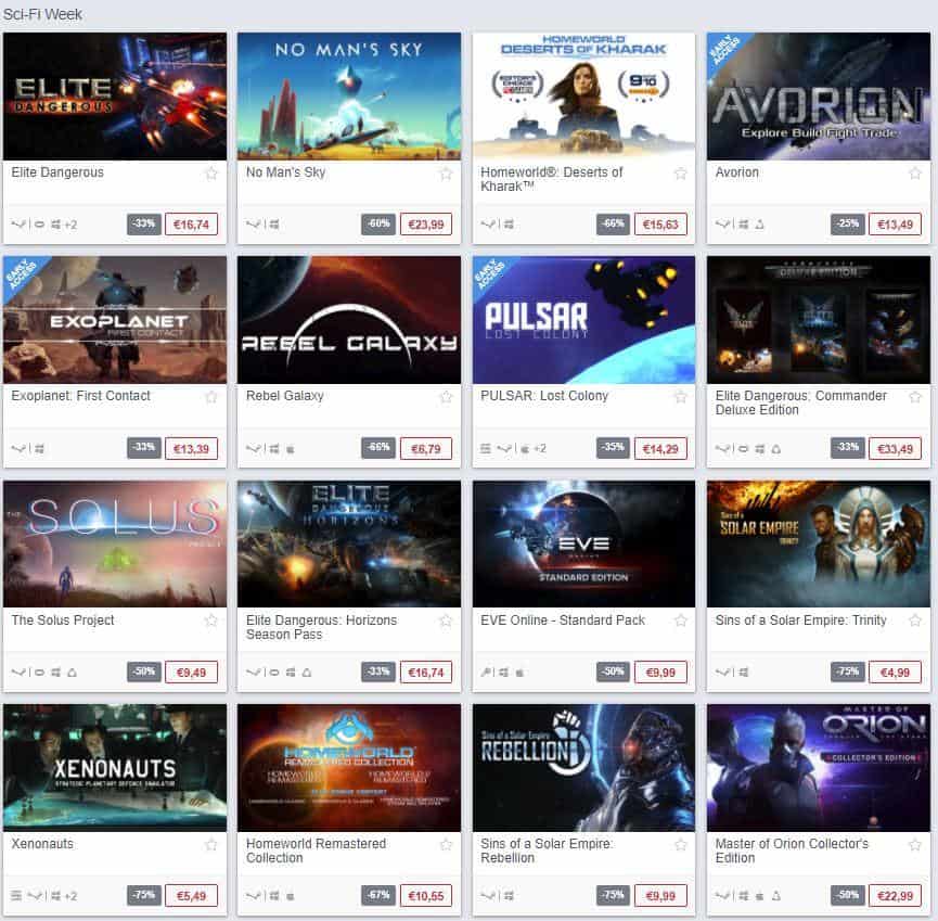 Humble Store Sci-Fi Week