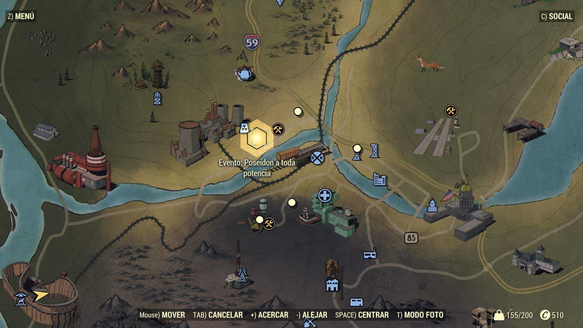 Fallout 76 Mapa