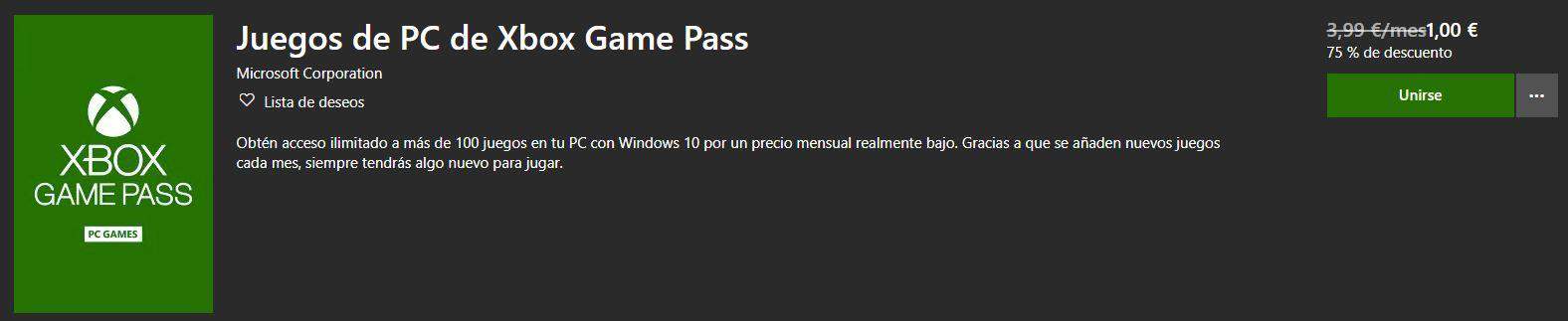 Xbox Game Pass pc