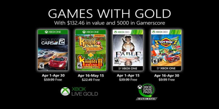 Project CARS 2 and Fable Anniversary, between the games with gold on April 1st Play with games with gold de Abril