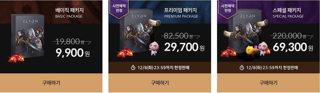Elyon Packs Corea